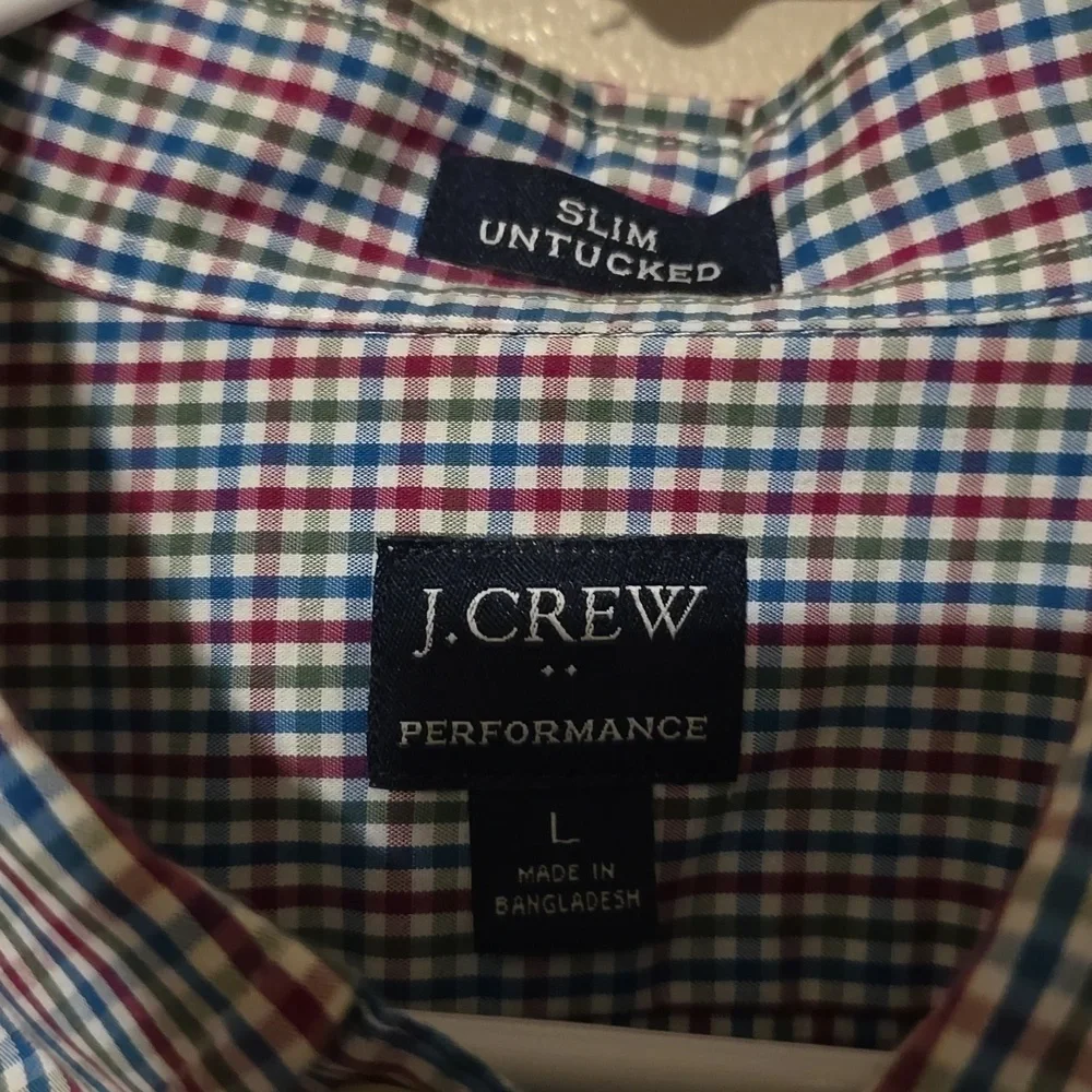 J. Crew Button Down Longsleeve‎ Plaid Shirt Red/Blue/Green Mens Size Large